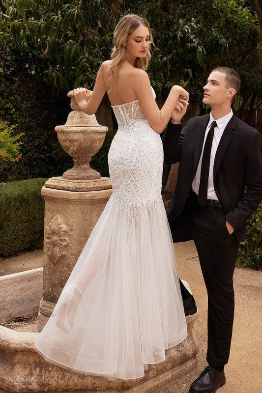 BEADED MERMAID WEDDING GOWN