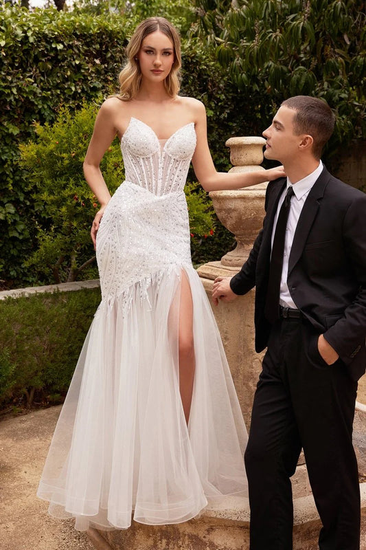 BEADED MERMAID WEDDING GOWN