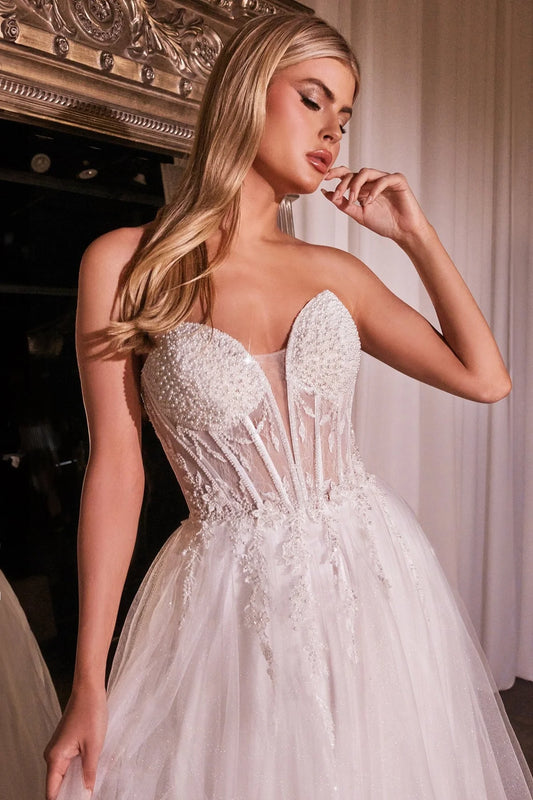STRAPLESS BRIDAL BALL GOWN