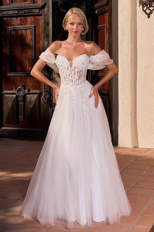 off-the-shoulder sweetheart neckline