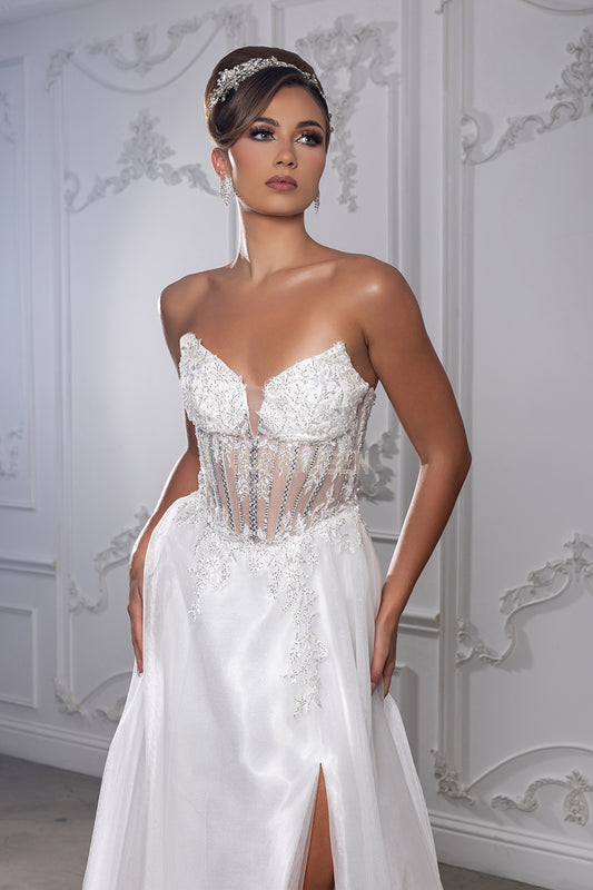 A-line wedding gown
